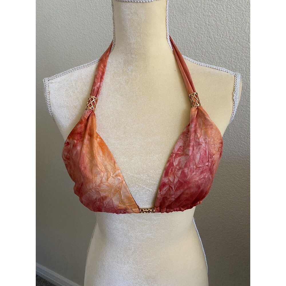 NWOT Mish orange/rust triangle bathing suit top SZ M